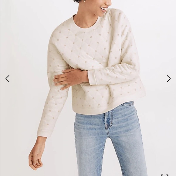 Madewell Quilted Swing Sweatshirt M - Picture 1 of 10